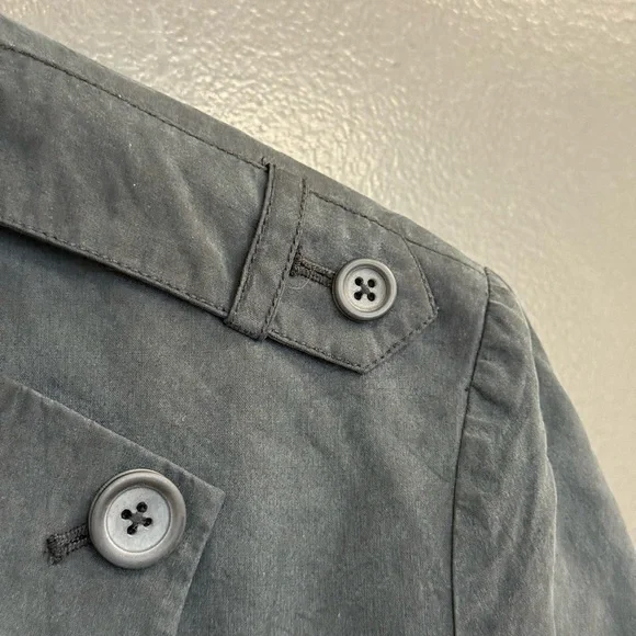 GO BY GO SILK size 6 EUC washable lux Blazer with Military Flair Dark Gray/black - Picture 5 of 14